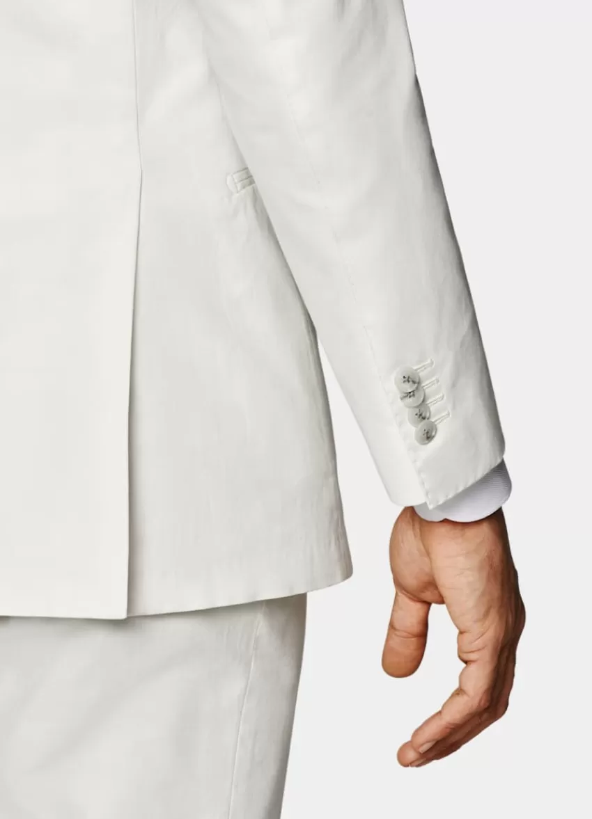 Suitsupply Havana Anzug Off-white Tailored Fit Aus Reine Baumwolle | Deutschland Hot
