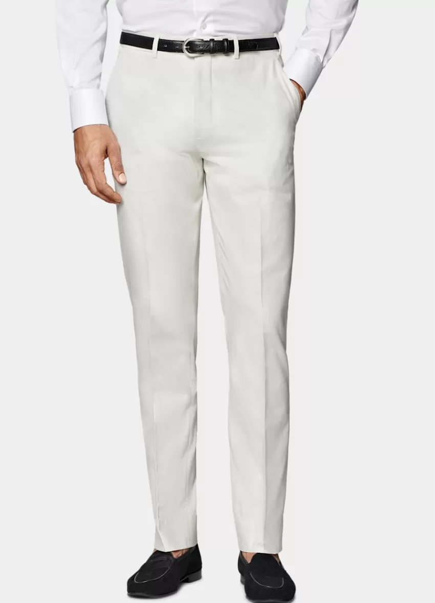 Suitsupply Havana Anzug Off-white Tailored Fit Aus Reine Baumwolle | Deutschland Hot