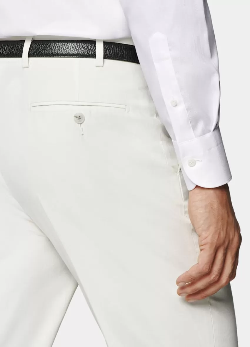 Suitsupply Havana Anzug Off-white Tailored Fit Aus Reine Baumwolle | Deutschland Hot
