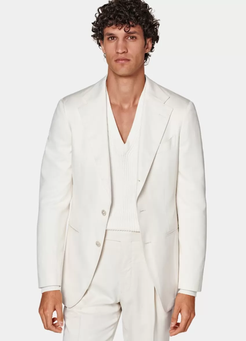 Suitsupply Havana Anzug Off-white Tailored Fit Aus Reine Seide | Deutschland Shop