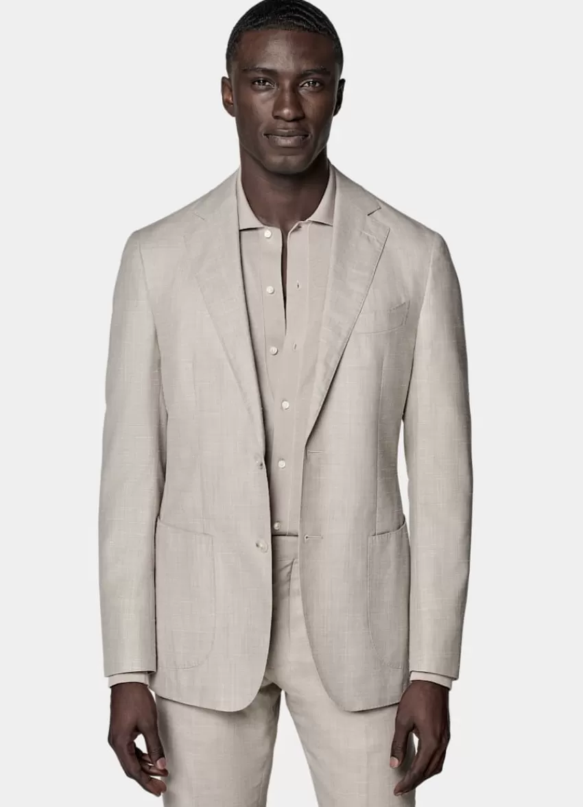 Suitsupply Havana Anzug Sand Tailored Fit Aus Schurwolle Seide Leinen | Deutschland Shop