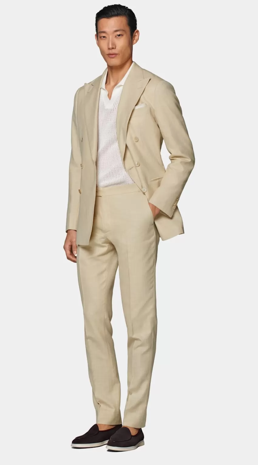 Suitsupply Havana Anzug Sand Tailored Fit Aus Schurwolle Seide Leinen | Deutschland Online