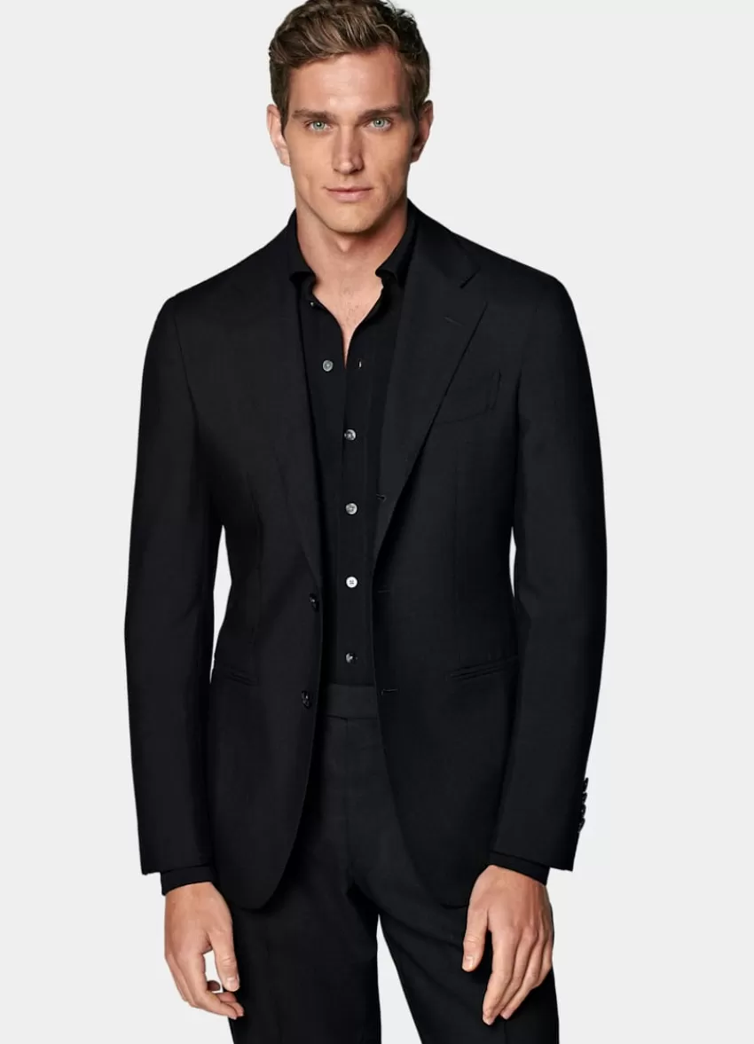 Suitsupply Havana Anzug Schwarz Tailored Fit Aus Pure 4fach Traveller Schurwolle | Deutschland Outlet