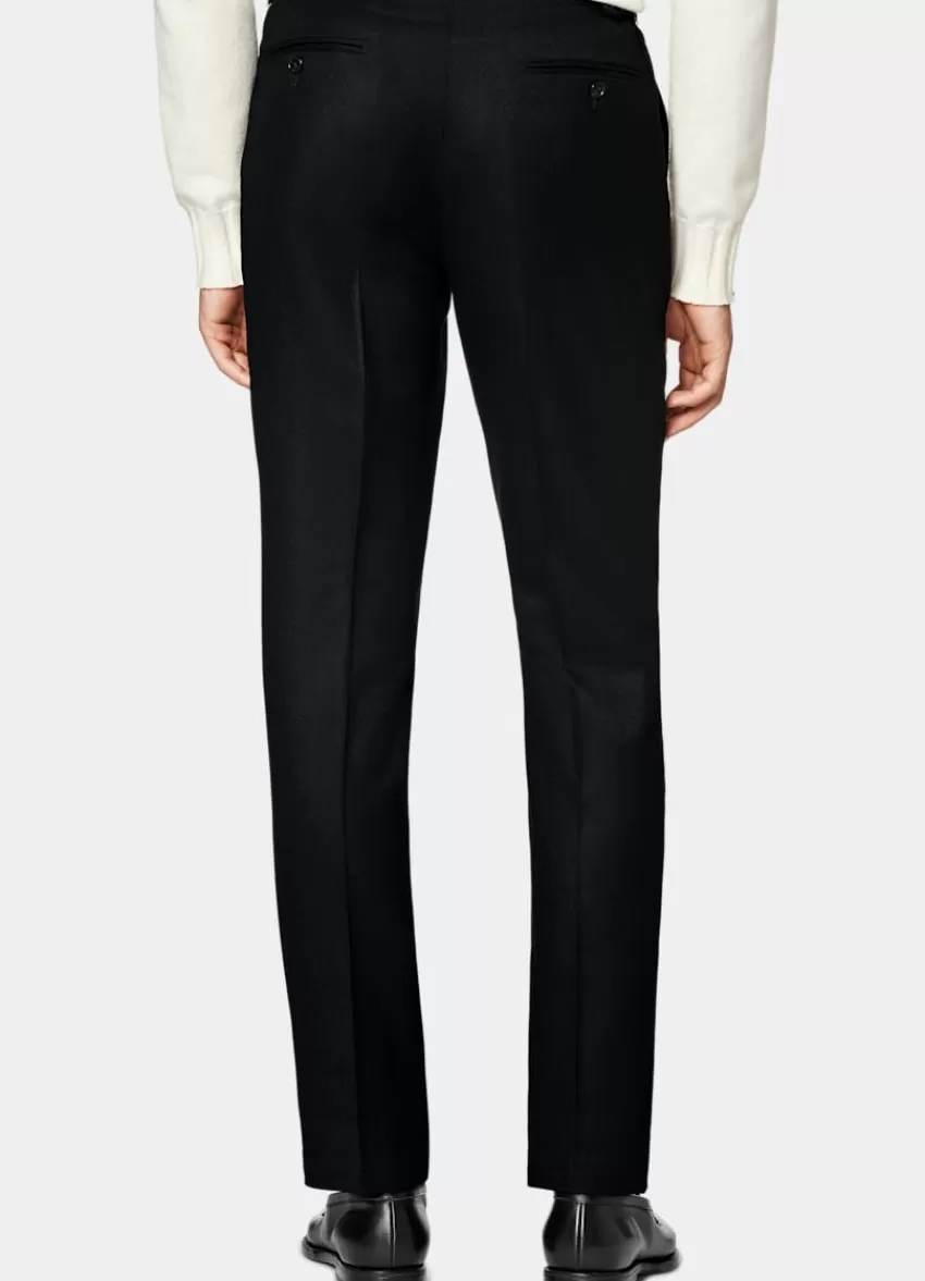 Suitsupply Havana Anzug Schwarz Tailored Fit Aus Pure S120er Flanell-Schurwolle | Deutschland Hot