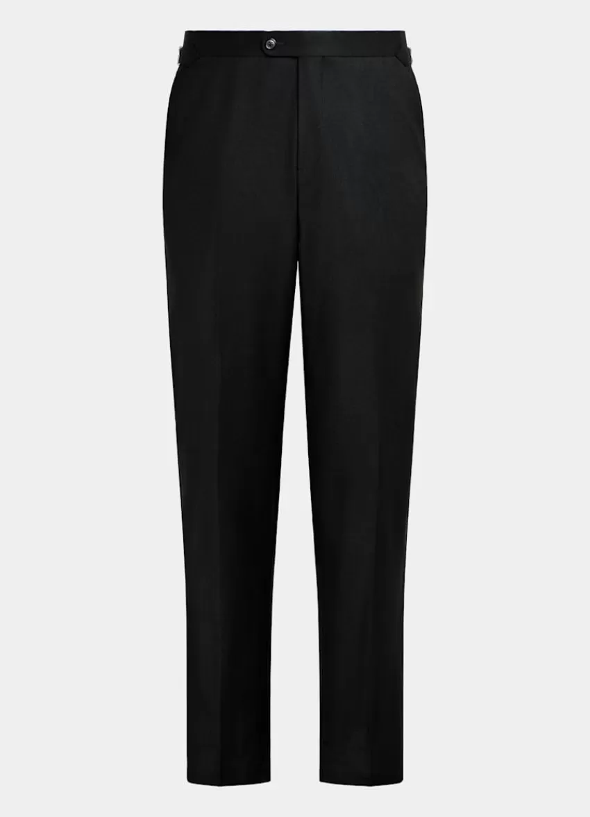 Suitsupply Havana Anzug Schwarz Tailored Fit Aus Pure S120er Flanell-Schurwolle | Deutschland Hot