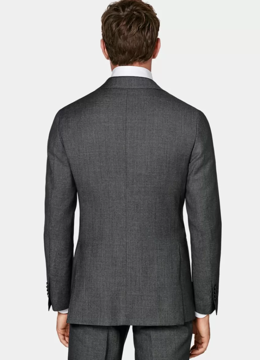 Suitsupply Havana Anzugsakko Dunkelgrau Birdseye-Muster Aus Pure S130er Schurwolle | Deutschland Clearance