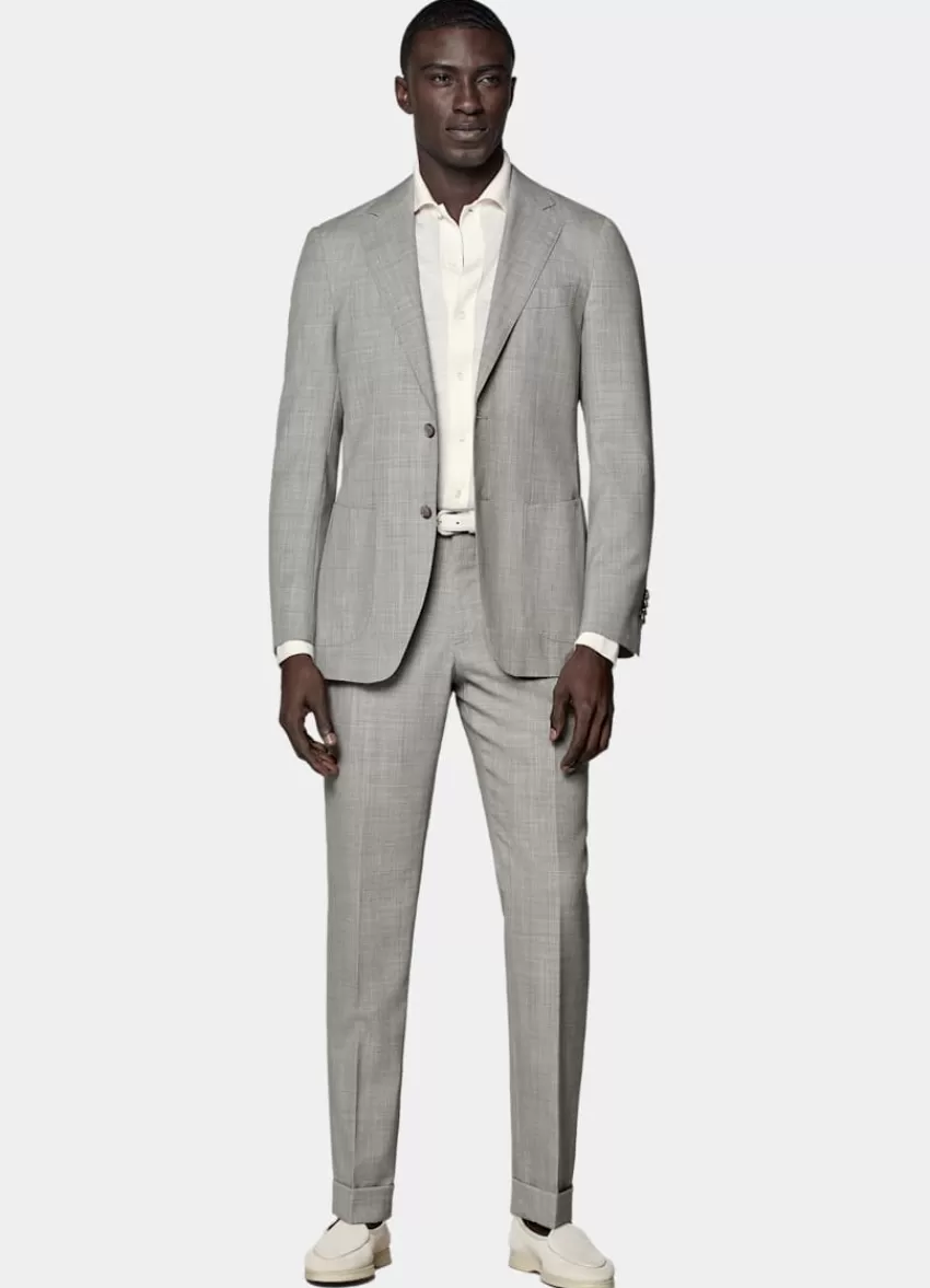Suitsupply Havana Anzugsakko Hellgrau Tailored Fit Aus Pure S120er Tropical Schurwolle | Deutschland Cheap