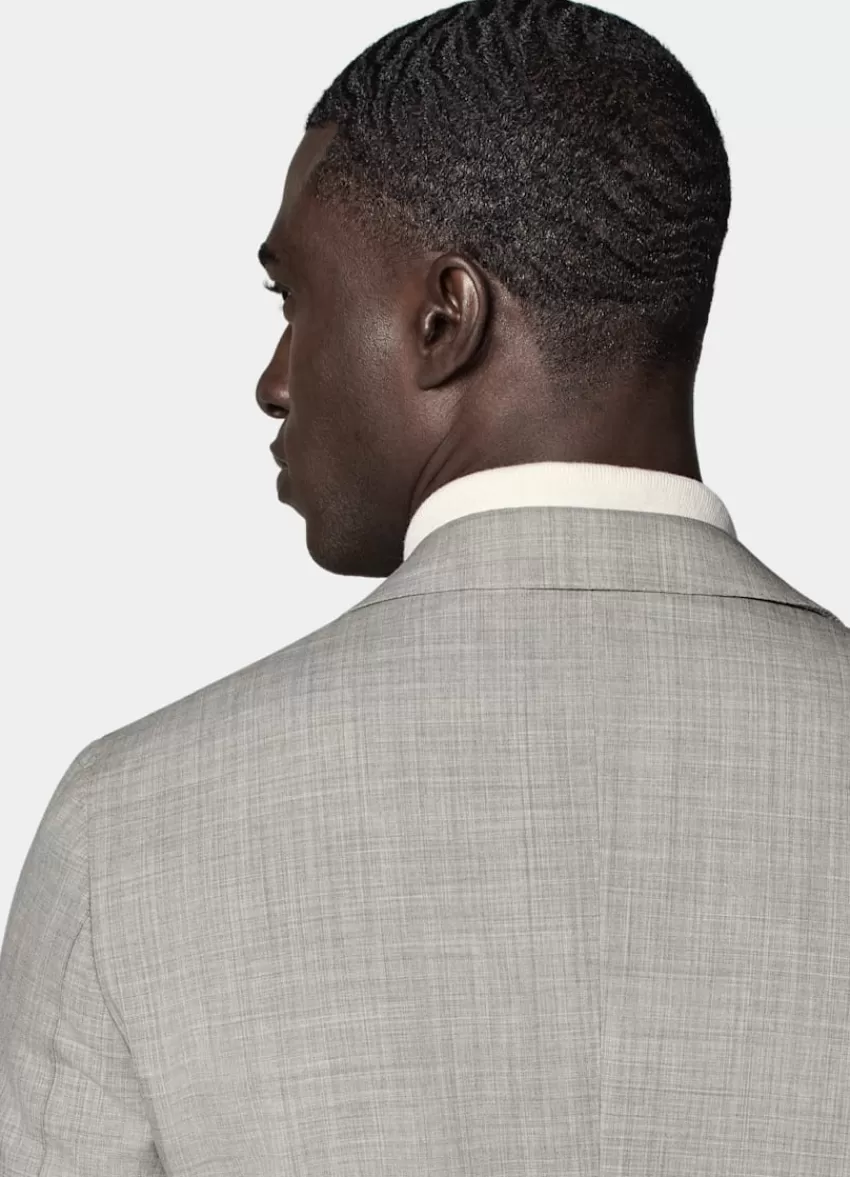 Suitsupply Havana Anzugsakko Hellgrau Tailored Fit Aus Pure S120er Tropical Schurwolle | Deutschland Cheap