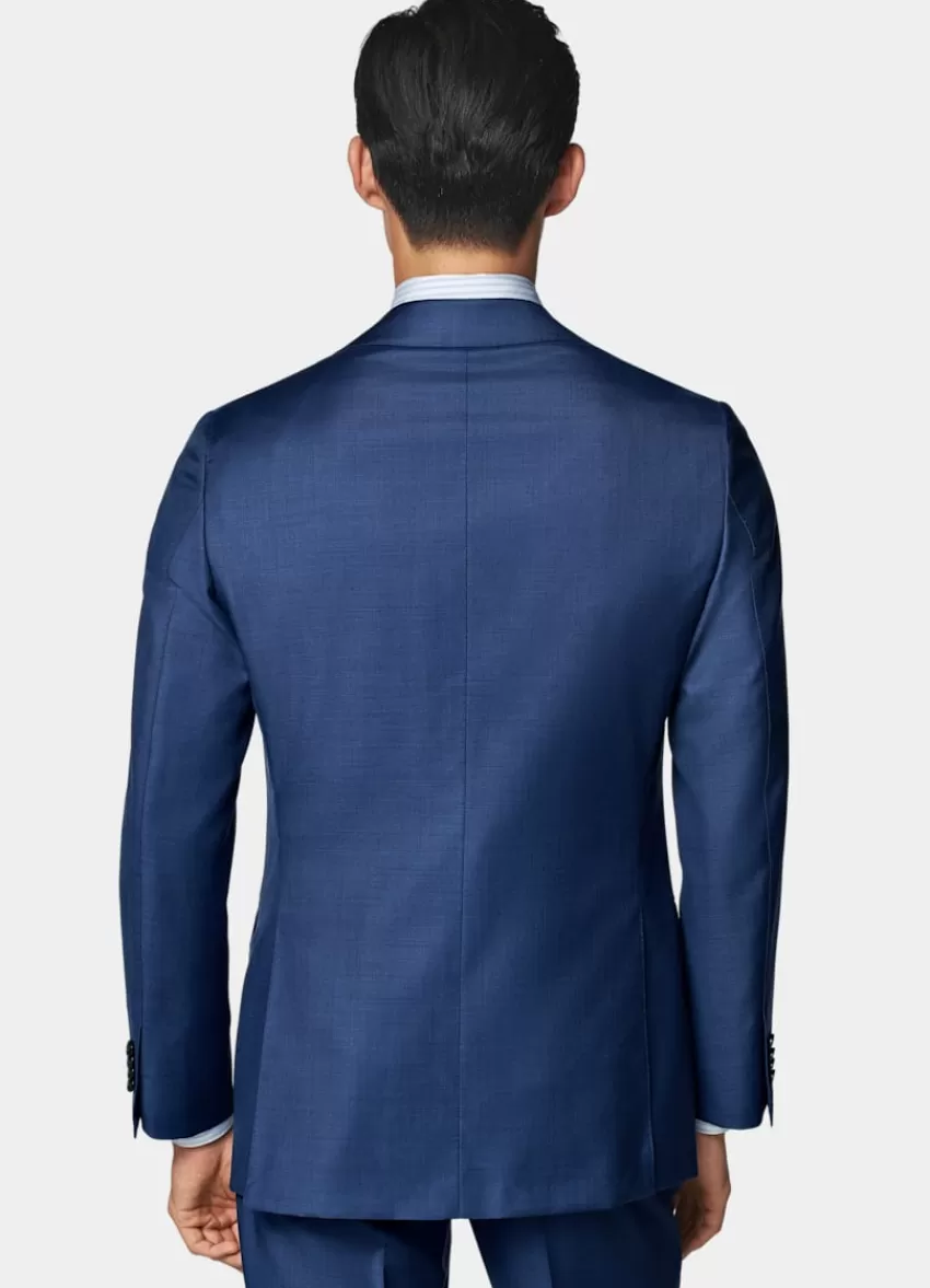 Suitsupply Havana Anzugsakko Mittelblau Tailored Fit Aus Pure S110er Schurwolle | Deutschland Outlet