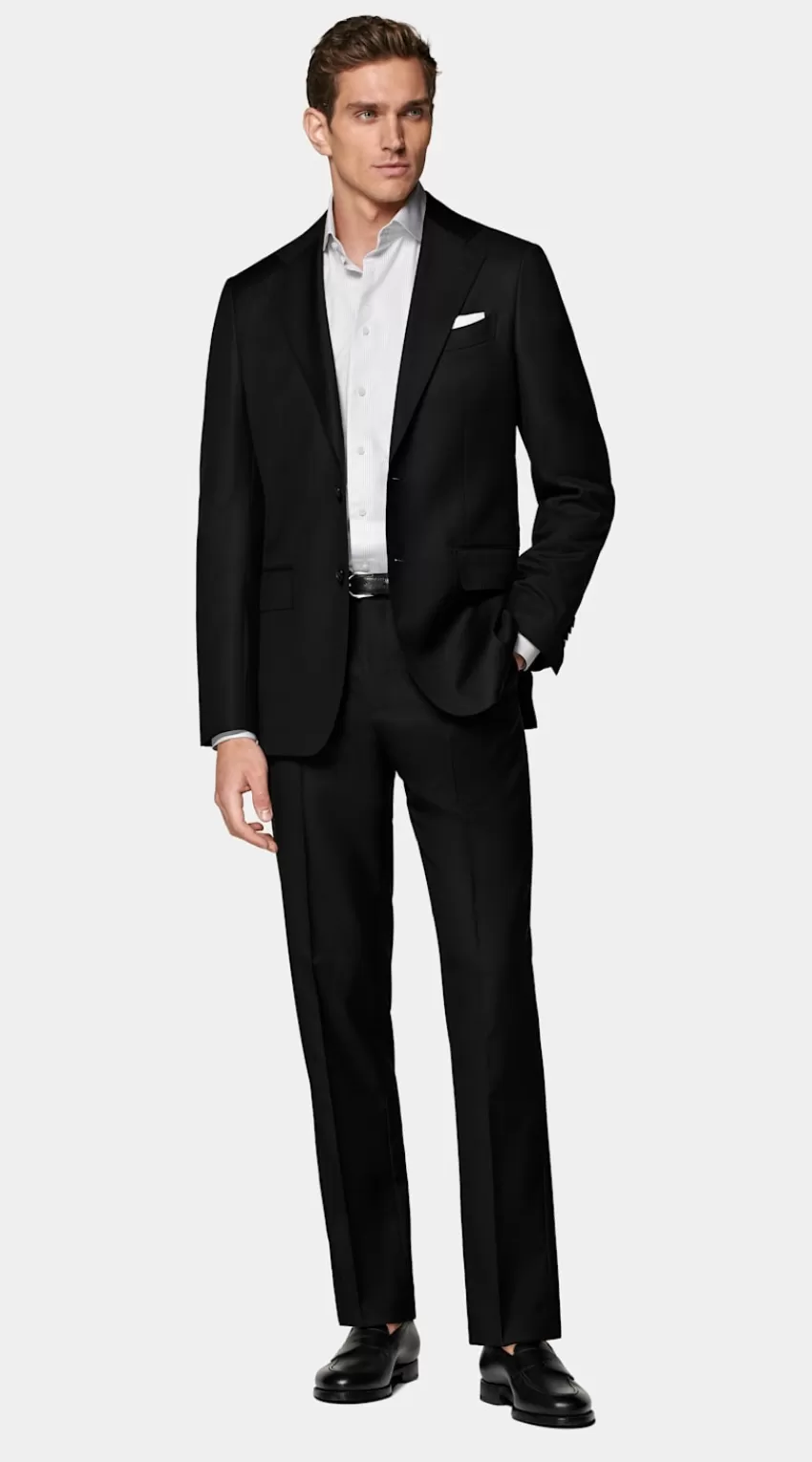 Suitsupply Havana Anzugsakko Schwarz Tailored Fit Aus Pure S110er Schurwolle | Deutschland Store
