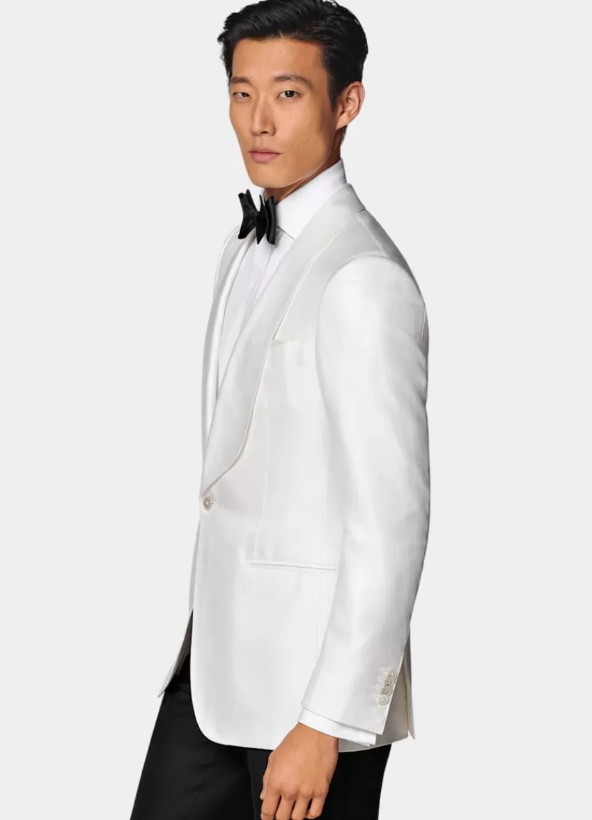 Suitsupply Havana Dinner Jacket Off-white Tailored Fit Aus Reine Seide | Deutschland Sale