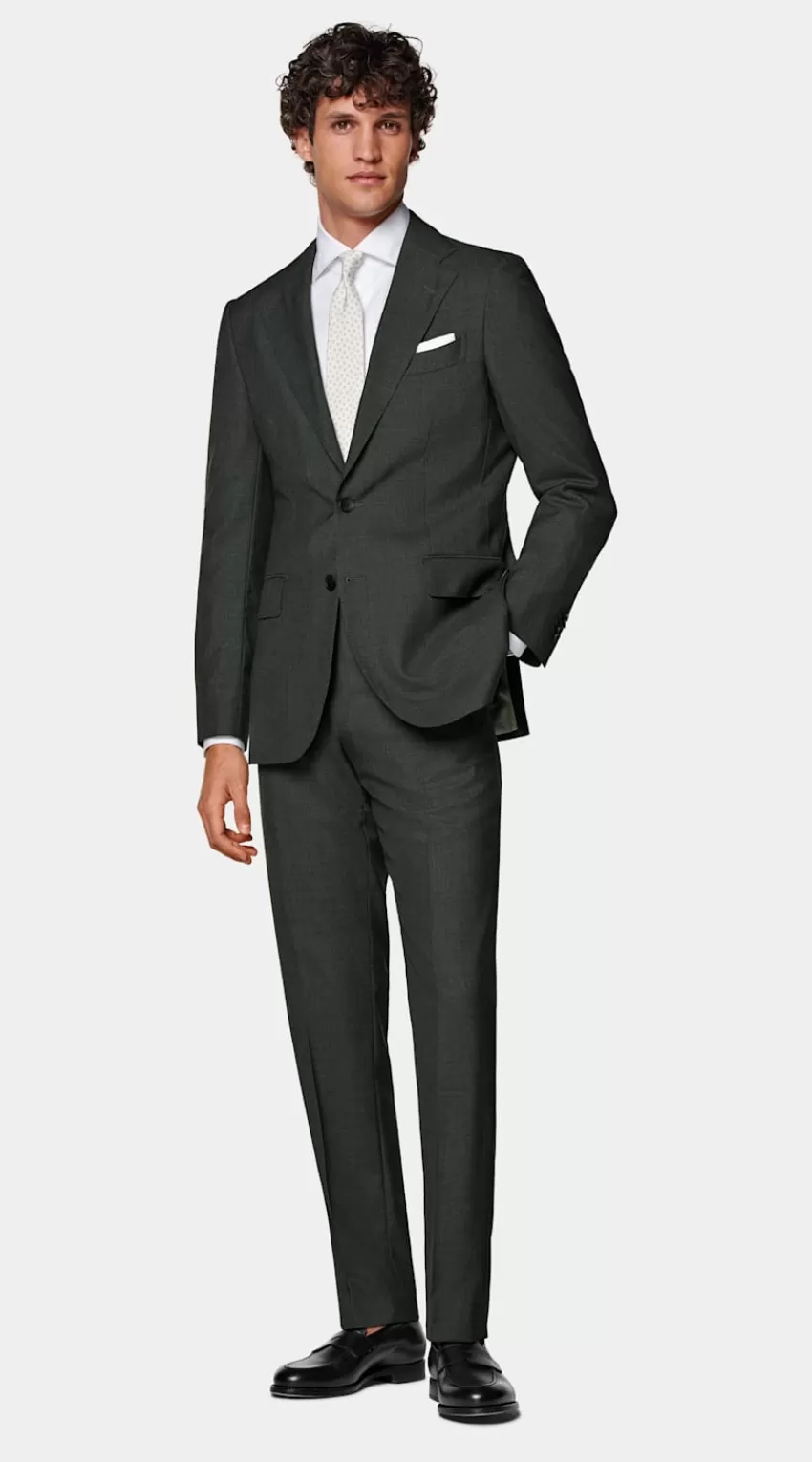 Suitsupply Havana Perennial Anzug Dunkelgrün Tailored Fit Aus Pure Tropical Schurwolle | Deutschland Best Sale