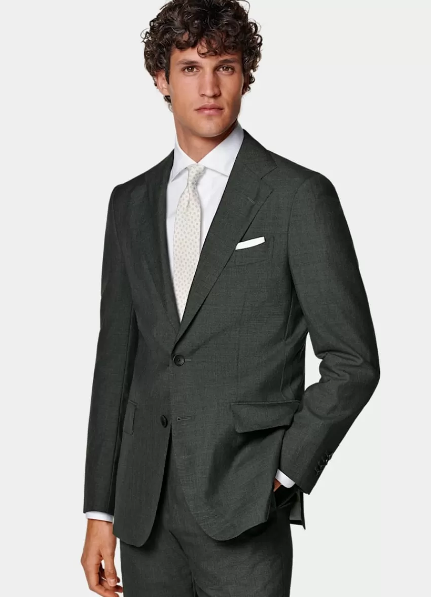 Suitsupply Havana Perennial Anzug Dunkelgrün Tailored Fit Aus Pure Tropical Schurwolle | Deutschland Best Sale