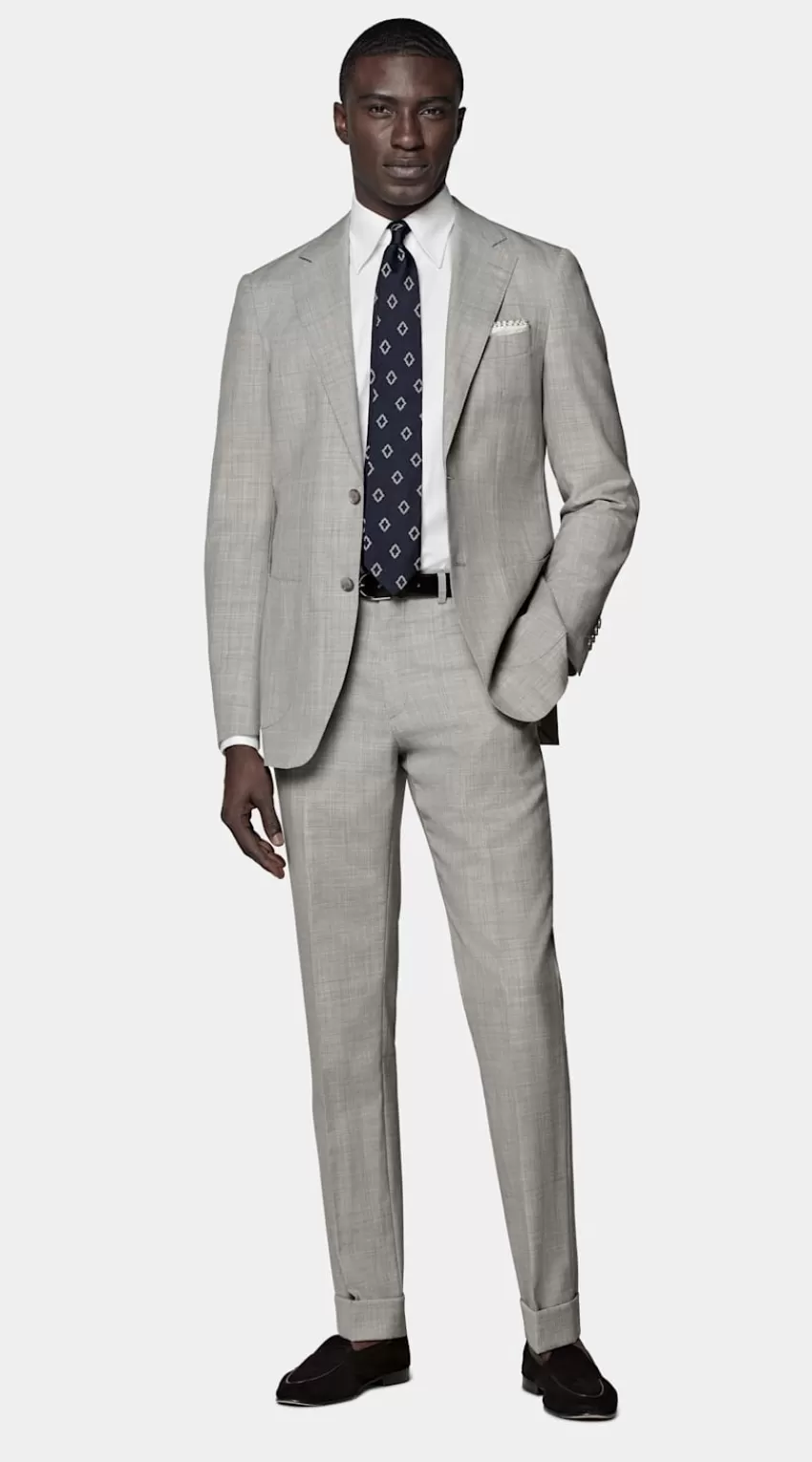 Suitsupply Havana Perennial Anzug Hellgrau Tailored Fit Aus Pure S120er Tropical Schurwolle | Deutschland Clearance