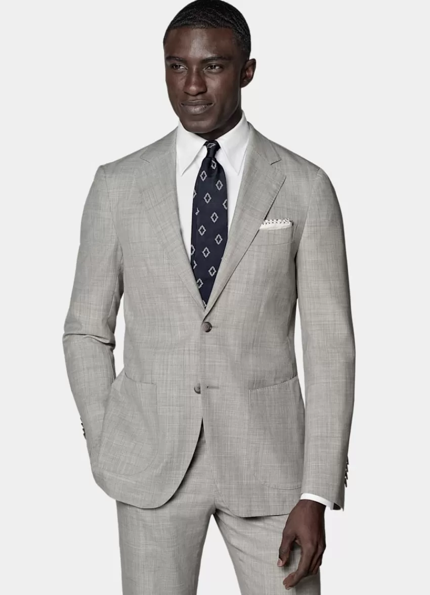 Suitsupply Havana Perennial Anzug Hellgrau Tailored Fit Aus Pure S120er Tropical Schurwolle | Deutschland Clearance