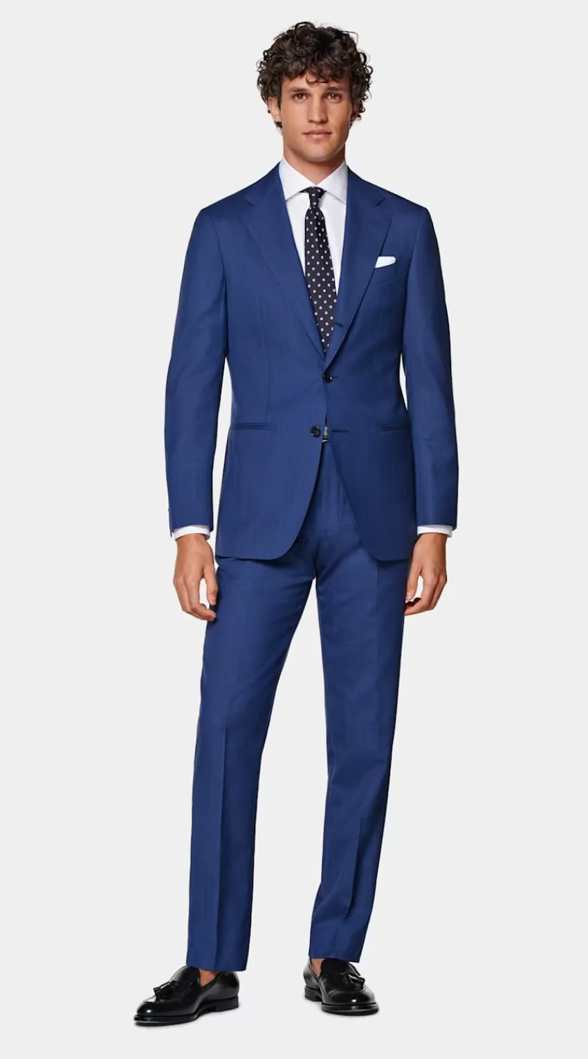 Suitsupply Havana Perennial Anzug Mittelblau Tailored Fit Aus Pure Tropical Schurwolle | Deutschland Online