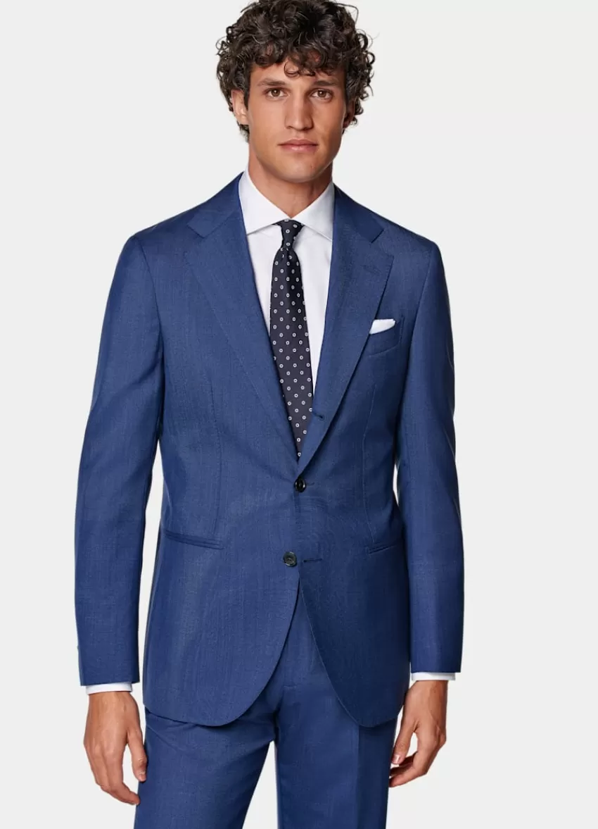 Suitsupply Havana Perennial Anzug Mittelblau Tailored Fit Aus Pure Tropical Schurwolle | Deutschland Online