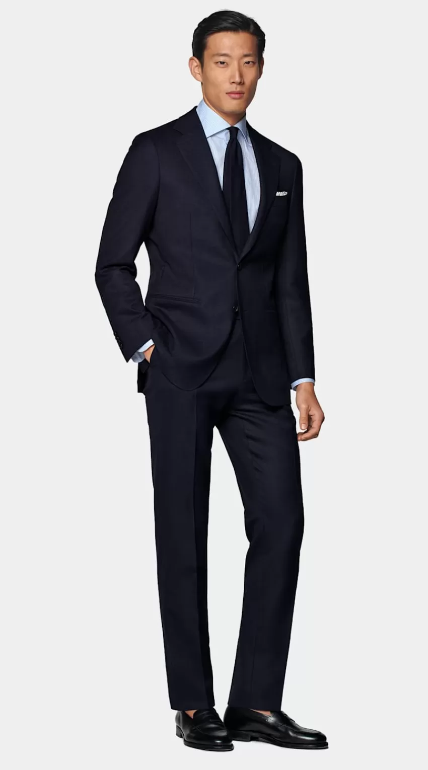 Suitsupply Havana Perennial Anzug Navy Tailored Fit Aus Stretch-Schurwolle | Deutschland Fashion