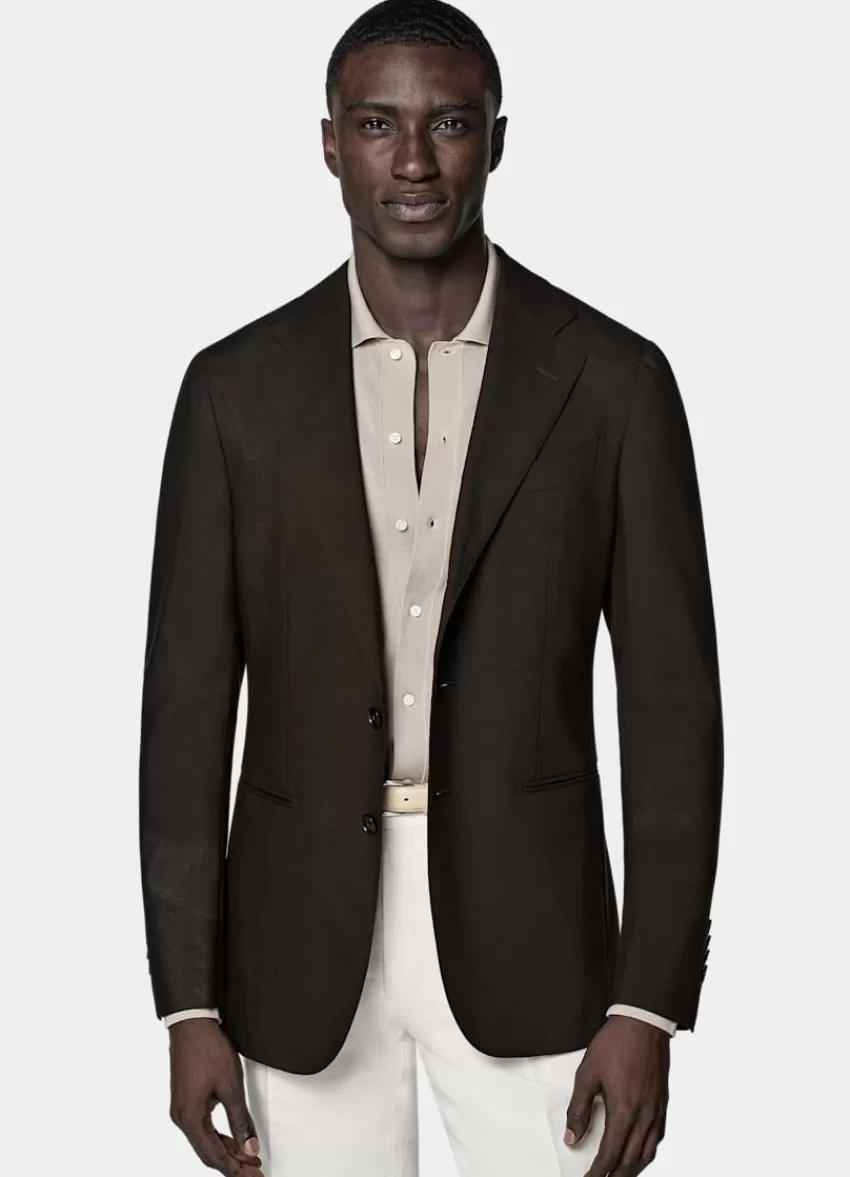 Suitsupply Havana Sakko Dunkelbraun Tailored Fit Aus Pure 4fach Traveller Schurwolle | Deutschland Cheap