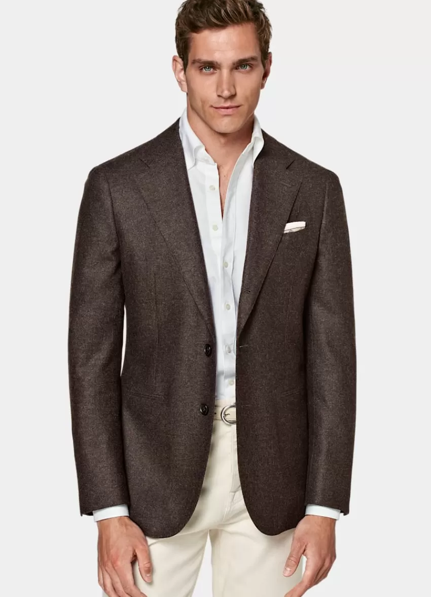 Suitsupply Havana Sakko Dunkelbraun Tailored Fit Aus Pure Schurwolle | Deutschland Flash Sale