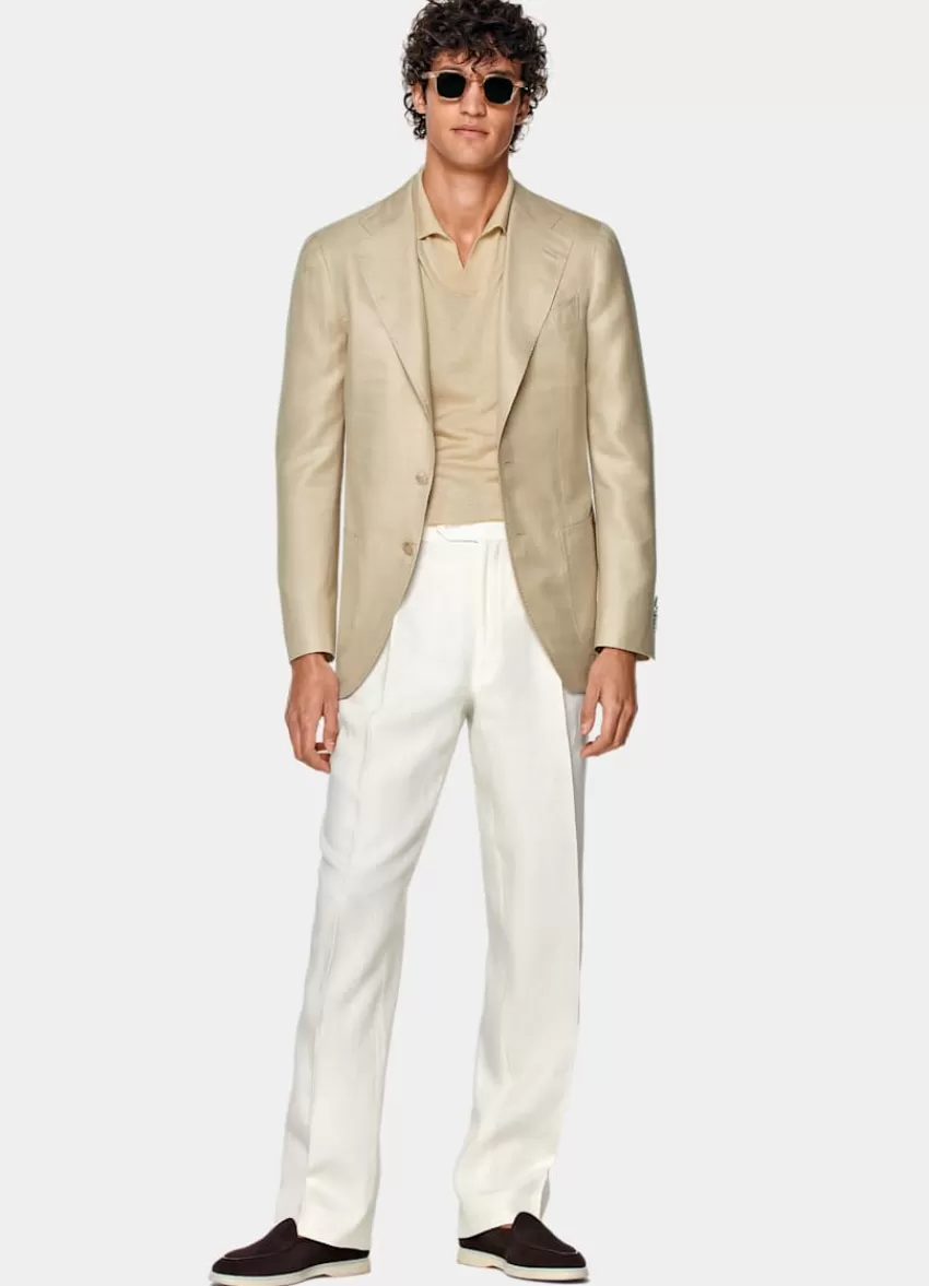 Suitsupply Havana Sakko Hellbraun Tailored Fit Aus Seide Kaschmir Leinen | Deutschland Outlet