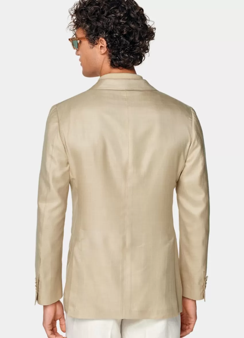 Suitsupply Havana Sakko Hellbraun Tailored Fit Aus Seide Kaschmir Leinen | Deutschland Outlet
