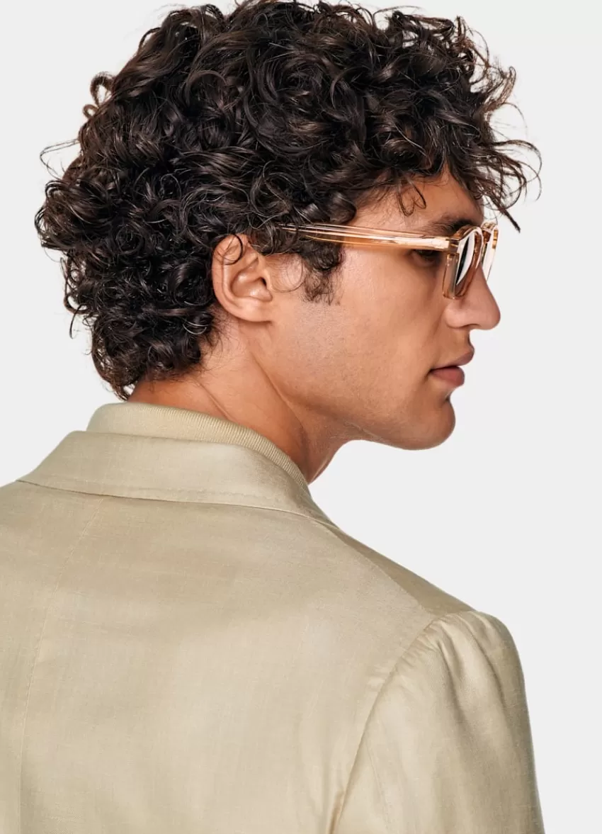 Suitsupply Havana Sakko Hellbraun Tailored Fit Aus Seide Kaschmir Leinen | Deutschland Outlet