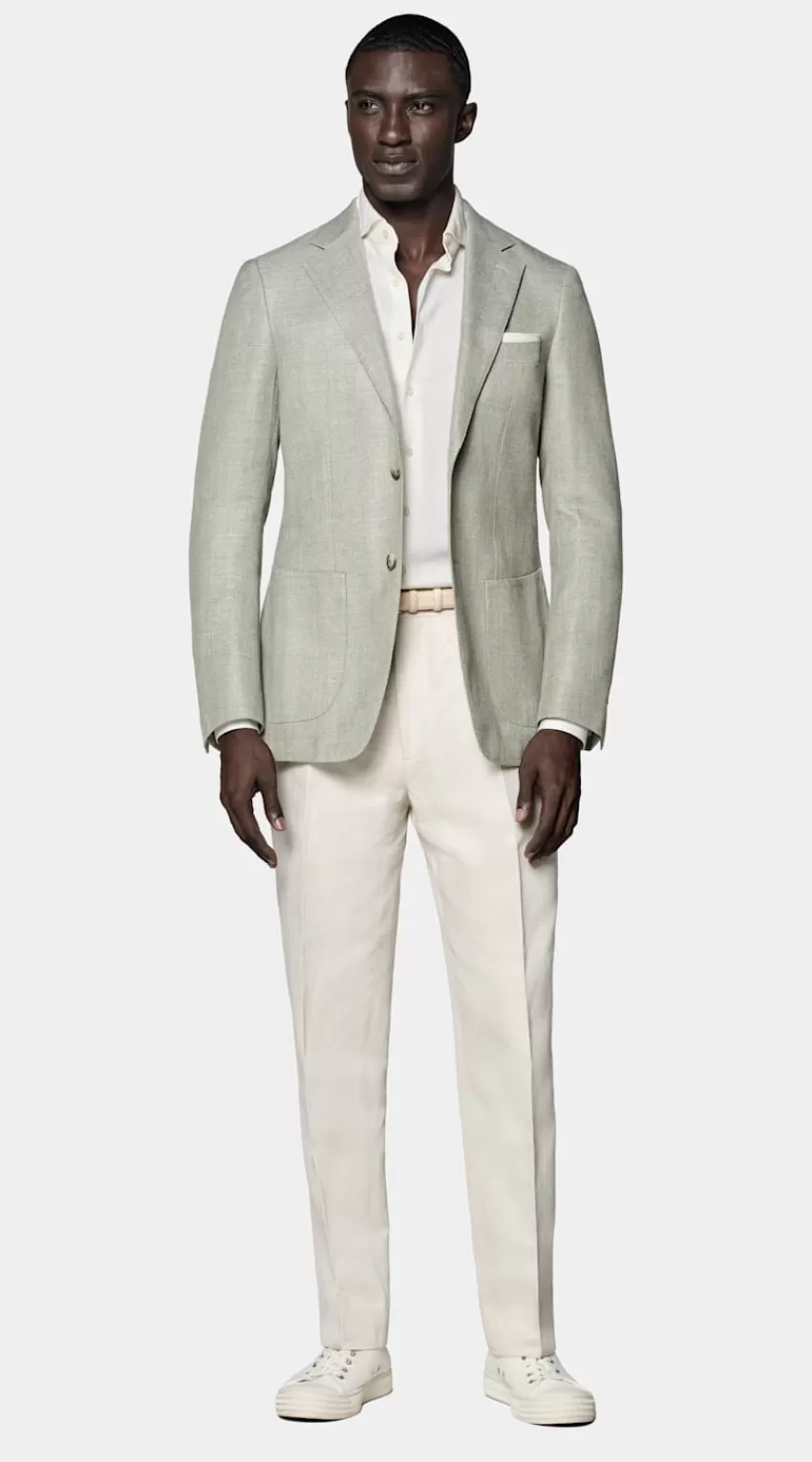 Suitsupply Havana Sakko Hellgrün Tailored Fit Aus Schurwolle Seide Leinen Kaschmir | Deutschland Best Sale