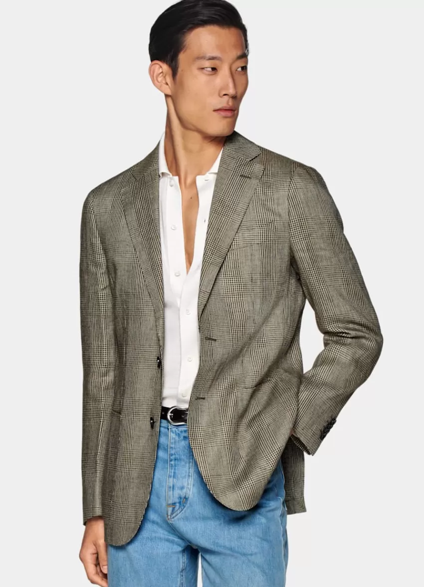 Suitsupply Havana Sakko Mittelbraun Tailored Fit Aus Pures Leinen | Deutschland Best Sale