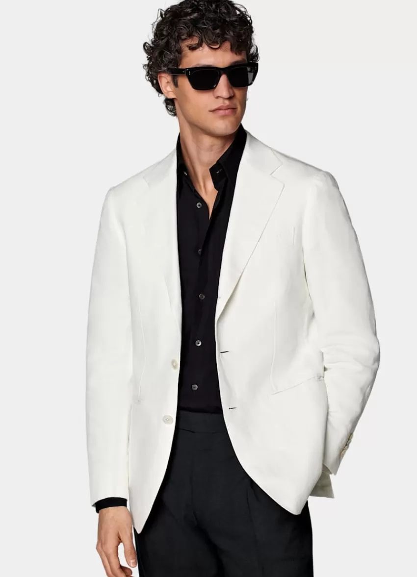 Suitsupply Havana Sakko Off-white Tailored Fit Aus Leinen Baumwolle | Deutschland Online