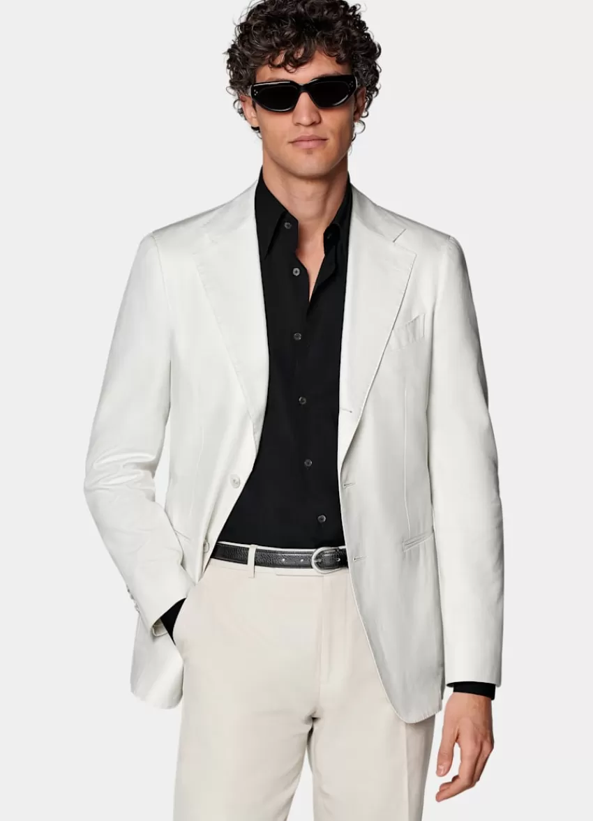 Suitsupply Havana Sakko Off-white Tailored Fit Aus Reine Baumwolle | Deutschland Sale
