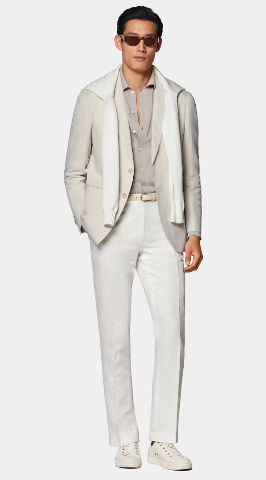 Suitsupply Havana Sakko Sand Tailored Fit Aus Leinen Baumwolle | Deutschland Online