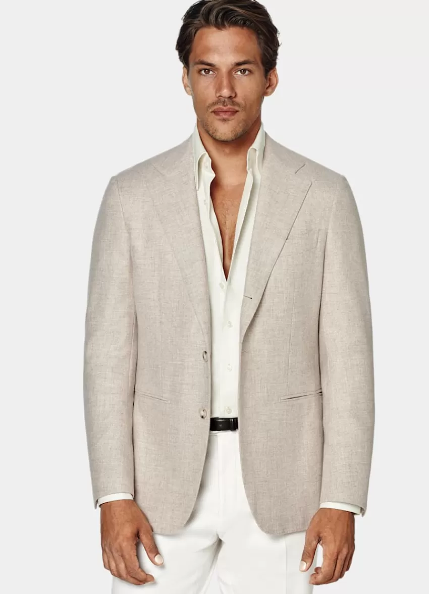 Suitsupply Havana Sakko Sand Tailored Fit Aus Pure Schurwolle | Deutschland New