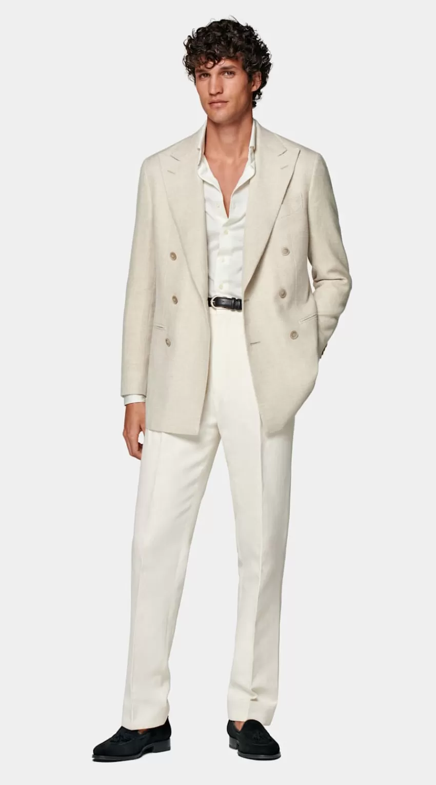 Suitsupply Havana Sakko Sand Tailored Fit Aus Schurwolle Seide Leinen Kaschmir | Deutschland Sale