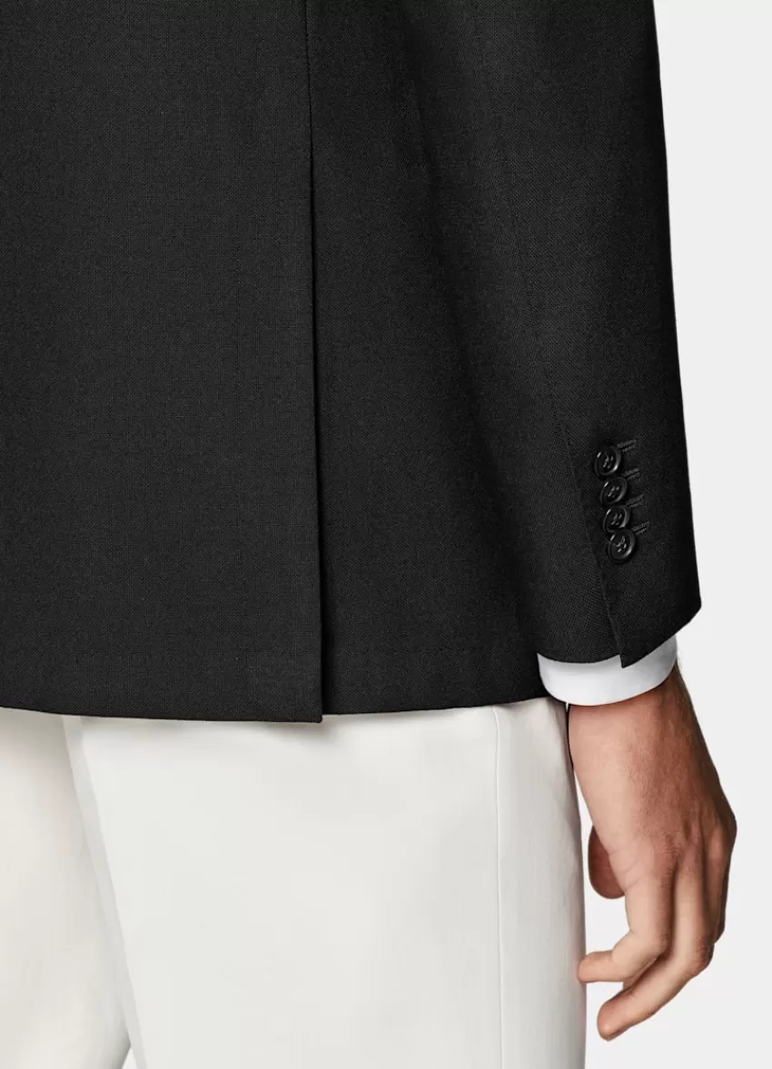 Suitsupply Havana Sakko Schwarz Tailored Fit Aus Pure 4fach Traveller Schurwolle | Deutschland Fashion