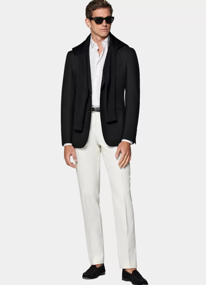 Suitsupply Havana Sakko Schwarz Tailored Fit Aus Pure 4fach Traveller Schurwolle | Deutschland Fashion