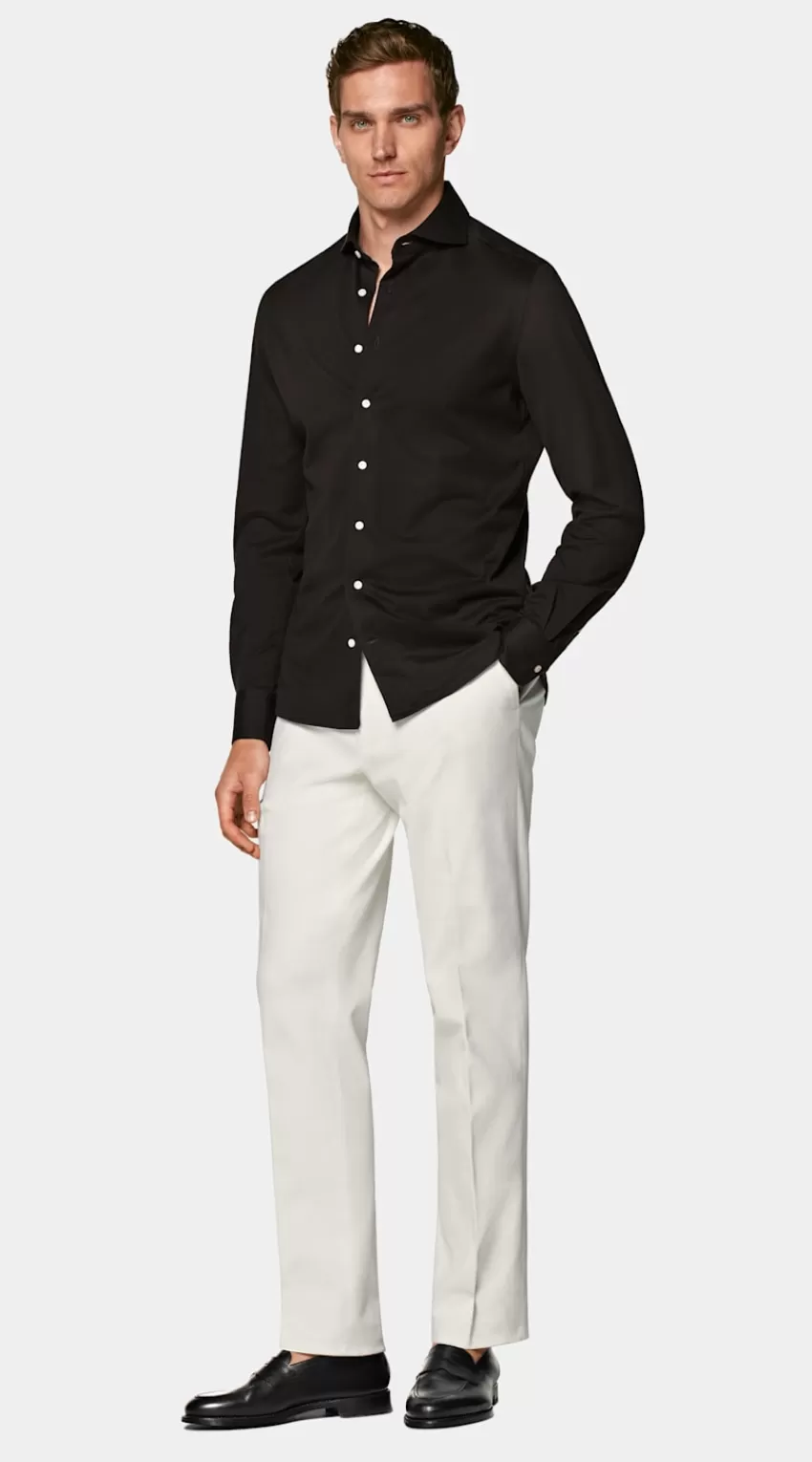 Suitsupply Hemd Dunkelbraun Extra Slim Fit Aus Purer Baumwolle-Strick | Deutschland Online