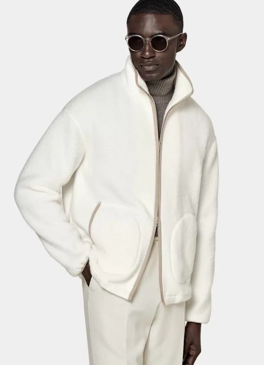 Suitsupply Hikingjacke Off-white Aus Alpaka Polyamid | Deutschland Discount