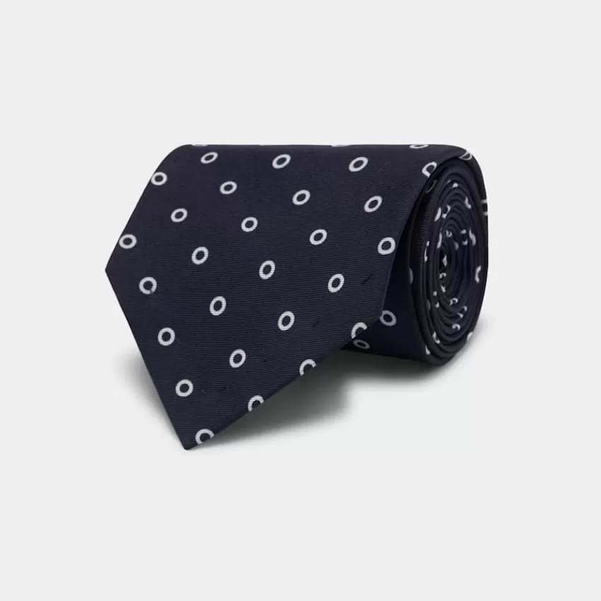 Suitsupply Krawatte Navy Grafikmuster Aus Reine Seide | Deutschland Cheap