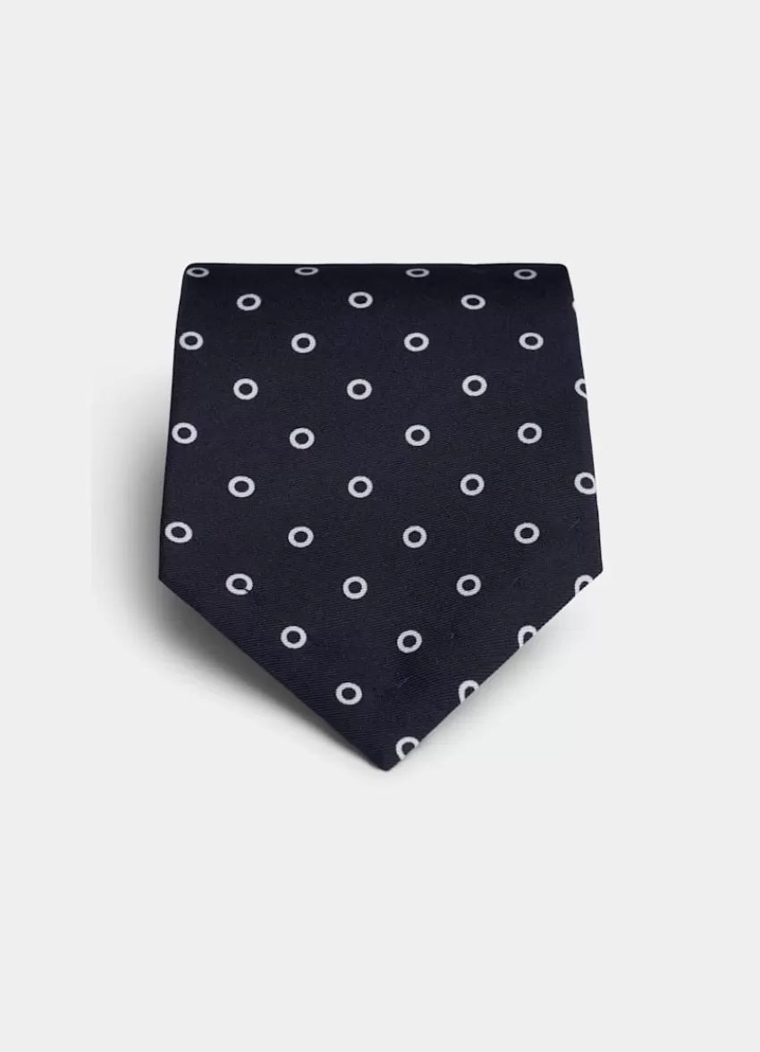 Suitsupply Krawatte Navy Grafikmuster Aus Reine Seide | Deutschland Cheap