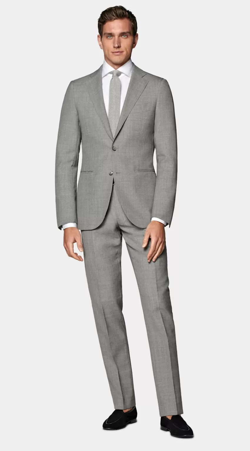 Suitsupply Lazio Perennial Anzug Hellgrau Tailored Fit Aus Pure Tropical Schurwolle | Deutschland Discount