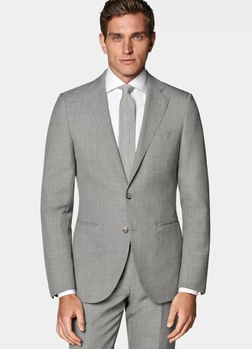 Suitsupply Lazio Perennial Anzug Hellgrau Tailored Fit Aus Pure Tropical Schurwolle | Deutschland Discount