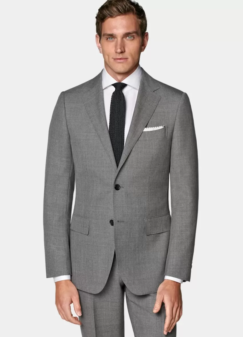 Suitsupply Lazio Perennial Anzug Mittelgrau Tailored Fit Aus Pure Tropical Schurwolle | Deutschland Hot