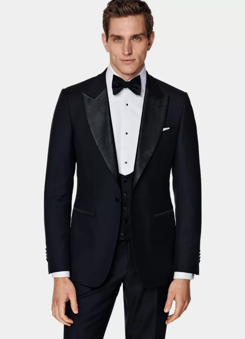 Suitsupply Lazio Smoking Dreiteilig Navy Tailored Fit Aus Pure S110er Schurwolle | Deutschland Best