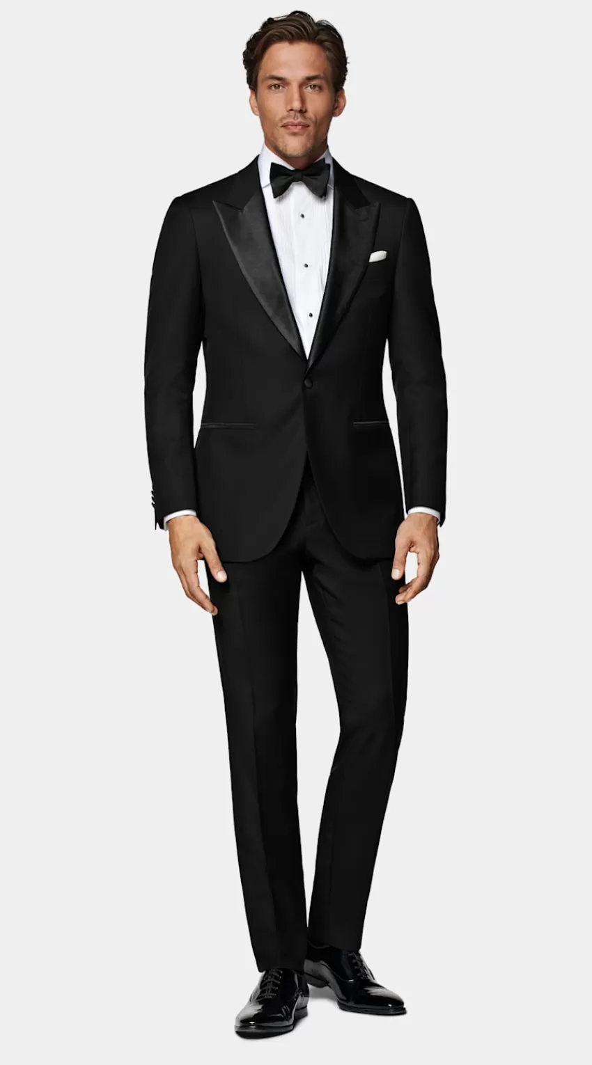 Suitsupply Lazio Smoking Schwarz Tailored Fit Aus Pure S110er Schurwolle | Deutschland Hot