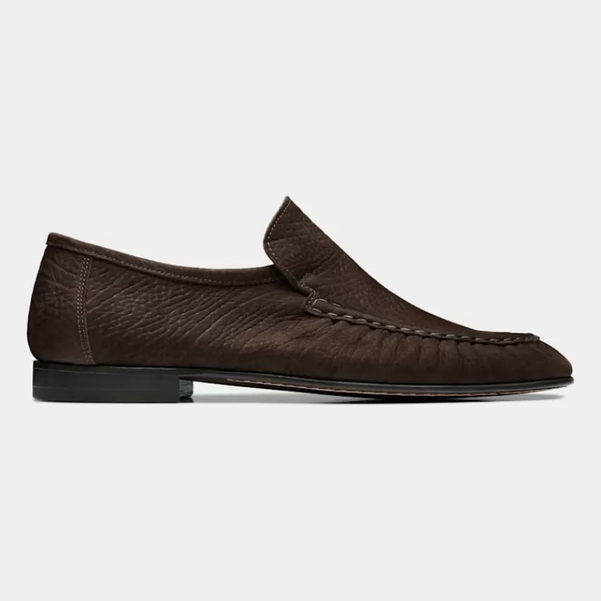 Suitsupply Loafer Dunkelbraun Aus Italienisches Kalbsnubuk | Deutschland Best