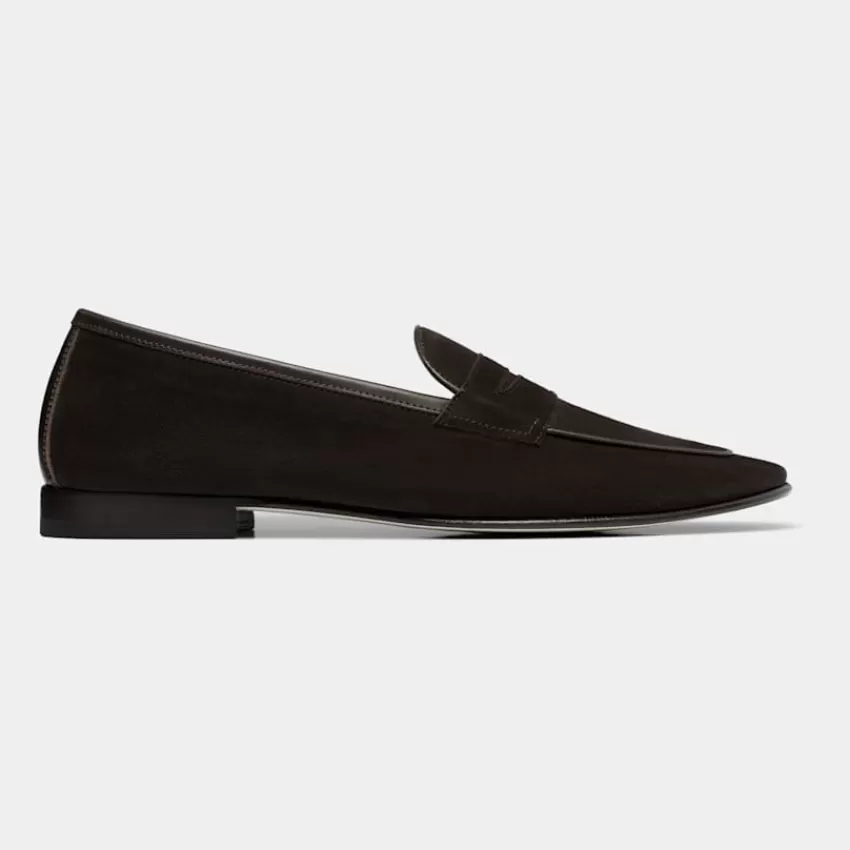 Suitsupply Loafer Dunkelbraun Aus Italienisches Kalbvelours | Deutschland Fashion