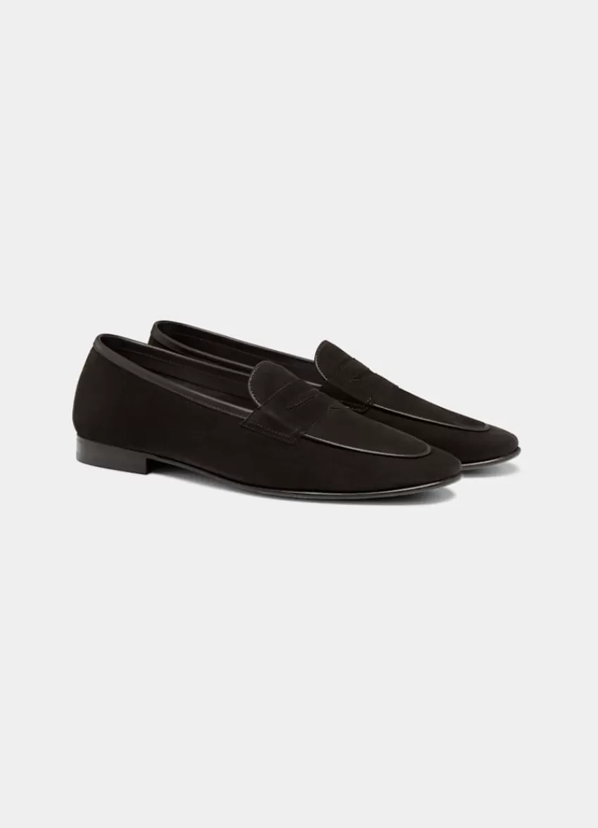 Suitsupply Loafer Dunkelbraun Aus Italienisches Kalbvelours | Deutschland Fashion