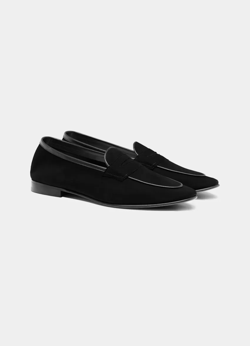 Suitsupply Loafer Schwarz Aus Italienisches Kalbvelours | Deutschland Cheap