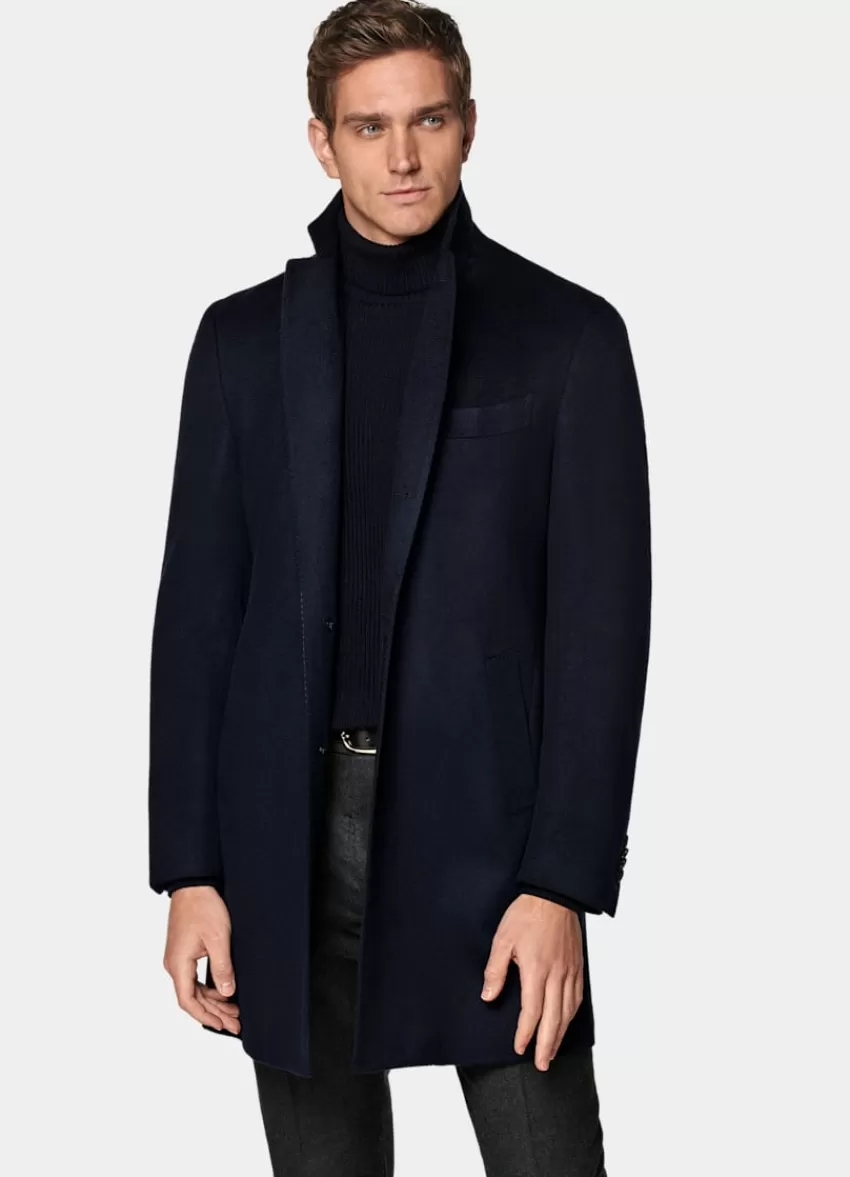 Suitsupply Mantel Navy Aus Pures Circular Kaschmir | Deutschland Online